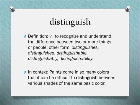 DISTINGUISH Definition & Meaning .